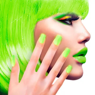 Lösnaglar Neongrön