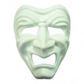 Ledsen Vit Teatermask - One size