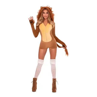 Lejon Jumpsuit Deluxe Maskeraddräkt - Large
