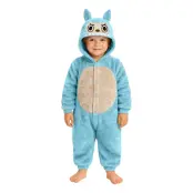 Lulu Monster Blå Onesie Barn Maskeraddräkt - Small