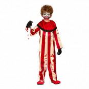 Mördarclown Jumpsuit Barn Maskeraddräkt - Small
