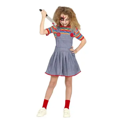 Mördardocka Klänning Barn Maskeraddräkt - Large