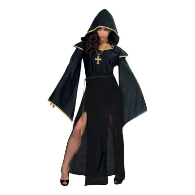 Mörk Prästinna Maskeraddräkt - Large