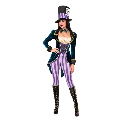 Mad Hatter Jumpsuit Deluxe Maskeraddräkt - Large