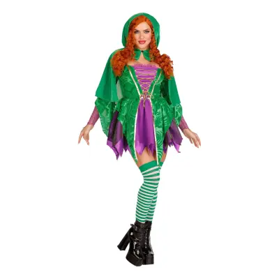 Magisk Häxa Grön Deluxe Maskeraddräkt - Large