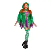 Magisk Häxa Grön Deluxe Maskeraddräkt - Medium