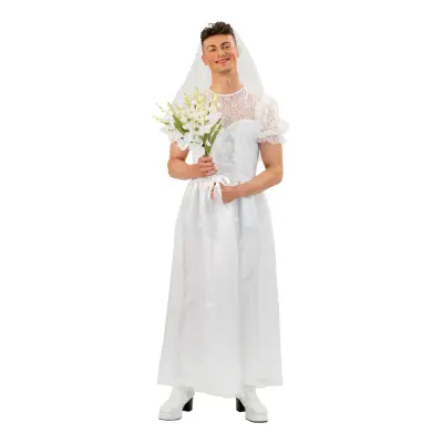 Manlig Brud Maskeraddräkt - Medium