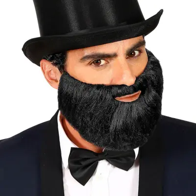 Manligt Svart Skägg - One size