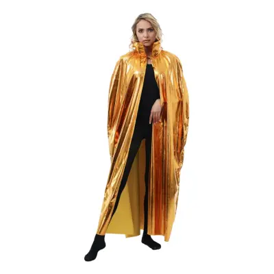 Mantel med Krage Guld - One size