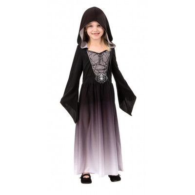 Maskeraddräkt Grå klänning med huva strl 122-134 - Leksaksaffären -  Leksaksaffären