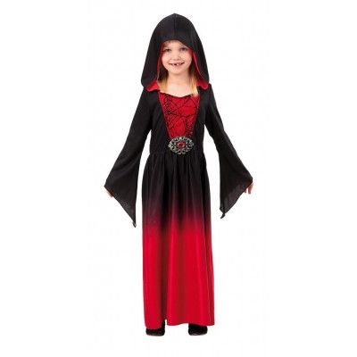 Maskeraddräkt Röd Klänning med huva strl 146-152 - Leksaksaffären -  Leksaksaffären