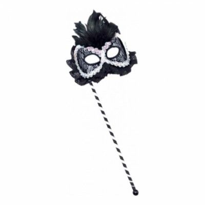 Maskeradmask på Pinne