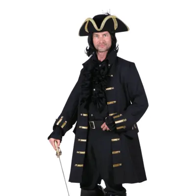 Medeltida Kappa Herr Svart Deluxe - Medium