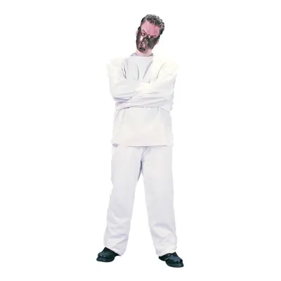 Mentalpatient med Munkavle Maskeraddräkt - One size