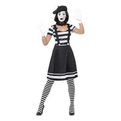 Mime Artist Dam Maskeraddräkt - Small