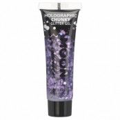 Moon chunky holografiskt glittergel i tub, 12ml Lila