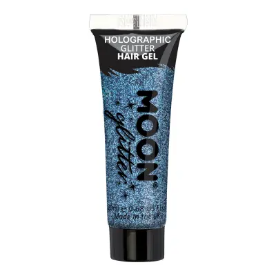 Moon Creations Holografiskt Glitter Hårgel - Blå