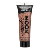 Moon Creations Holografiskt Glitter Hårgel - Roséguld
