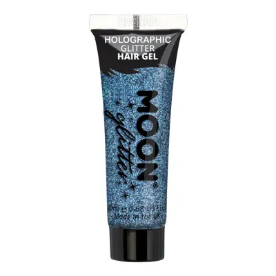 Moon Creations Holographic Glitter Hair Gel - Blå