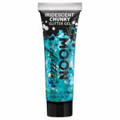 Moon glittergel i tub, chunky iriserande 12ml Blå