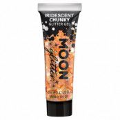 Moon glittergel i tub, chunky iriserande 12ml Orange