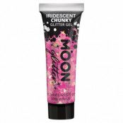 Moon glittergel i tub, chunky iriserande 12ml Rosa