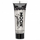 Moon glittergel i tub, iriserande 12ml Vit