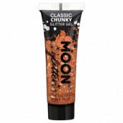 Moon kroppsglitter i gel, chunky 12 ml Koppar