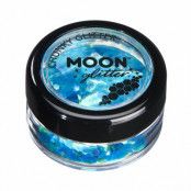 Moon kroppsglitter, iriserande chunky 5g Blå