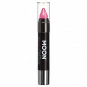 Moon UV-Sminkkritor, rosa neon med glitter 3,5 g