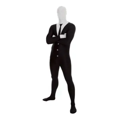 Morphsuit Slenderman Maskeraddräkt - Large