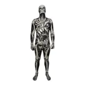 Morphsuit Skull & Bones Maskeraddräkt - Large