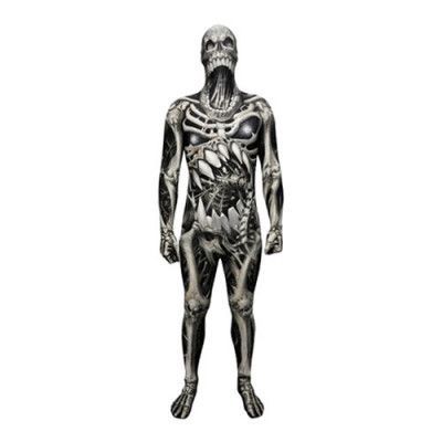 Morphsuit Skull & Bones Maskeraddräkt - Large