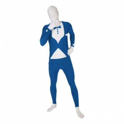 Morphsuit Smoking Blå Maskeraddräkt - X-Large