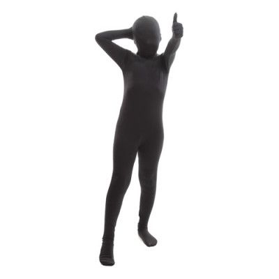 Morphsuit Svart Barn Maskeraddräkt - Medium