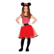 Mus Klänning Barn Maskeraddräkt - X-Small