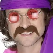 Mustasch Hippie Brun