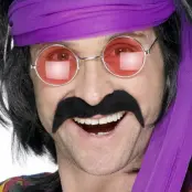 Mustasch Hippie Svart