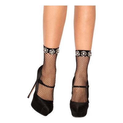 Nätstrumpor med Strass - One size