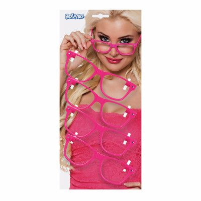 Neon Rosa Glasögon Flerpack - 4-pack