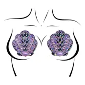 Nipple Covers Jewels Snäckor Lila Deluxe