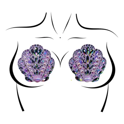 Nipple Covers Jewels Snäckor Lila Deluxe