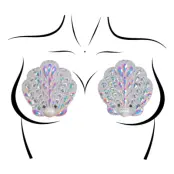 Nipple Covers Jewels Snäckor Silver Deluxe