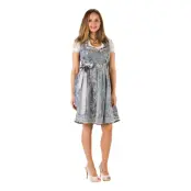Oktoberfest Dirndl Blå/Silver Deluxe Maskeraddräkt - 46