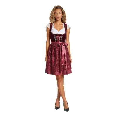 Oktoberfest Dirndl Jula Vinröd Deluxe Maskeraddräkt - 38