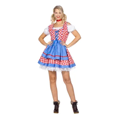 Oktoberfest Dirndl Rutig Maskeraddräkt - 44