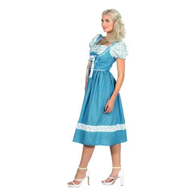 Oktoberfest Klänning Blå Maskeraddräkt - 40