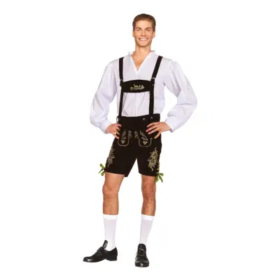 Oktoberfest Lederhosen Deluxe Maskeraddräkt - Large