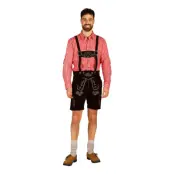 Oktoberfest Lederhosen Short Deluxe Mörkbrun - 62