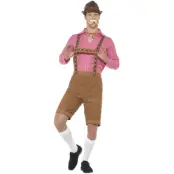 Oktoberfest/Tyrolerdräkt Röd&Brun L